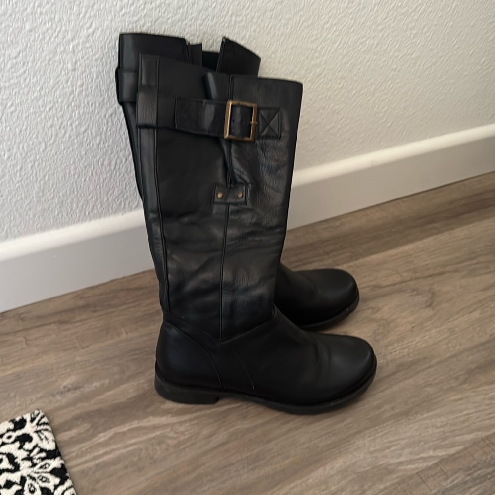 Jafa black leather boots
